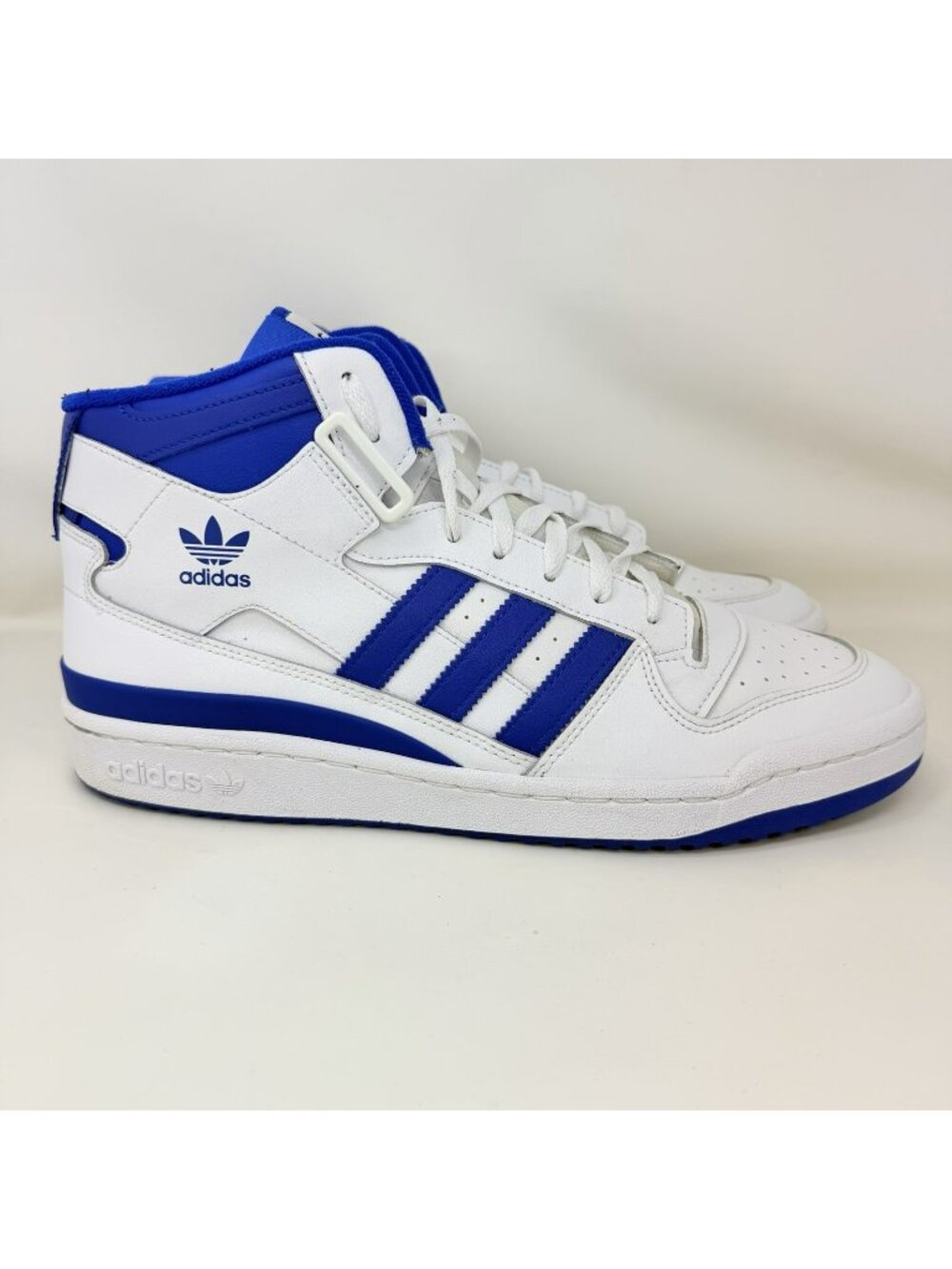 Adidas Forum Mid Athletic Shoes White Royal Blue Men’s Size 12
